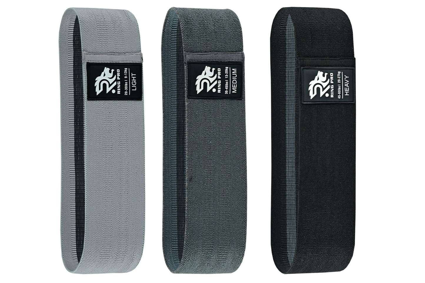 Ring Pro Booty Bands – Fabric Resistance Bands Set (Light, Medium & Heavy)