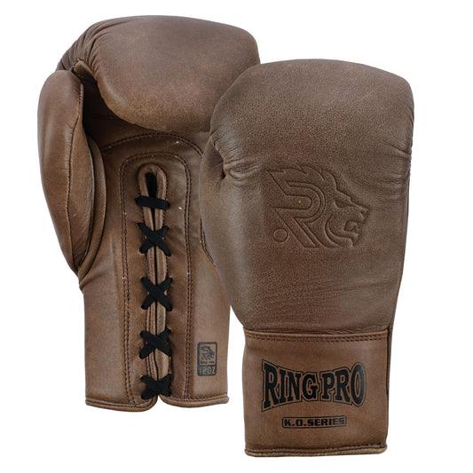 Ring Pro Boxing Gloves Lace-Up – Distressed Leather