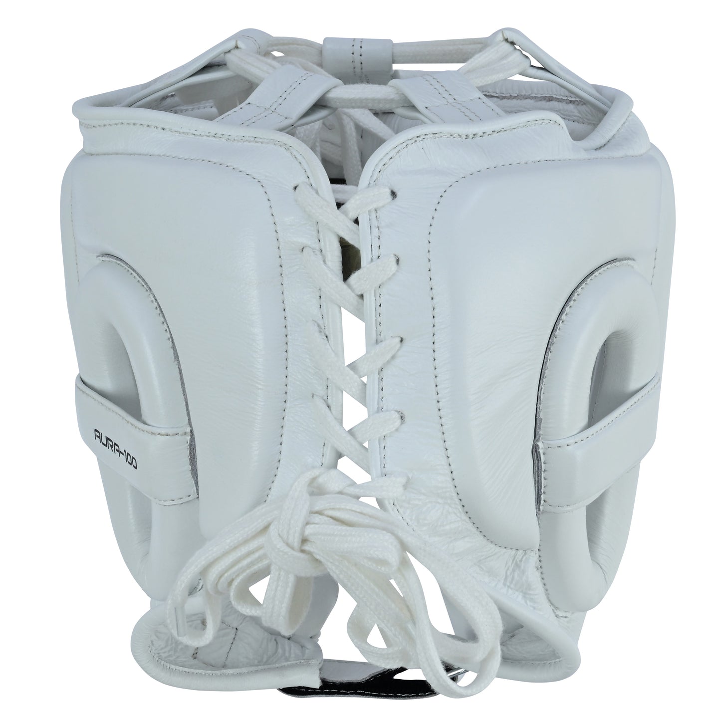 Aura 100 Series Genuine Leather Headgear – Lace-Up Closure Top & Back – Boxing & MMA Protective Gear