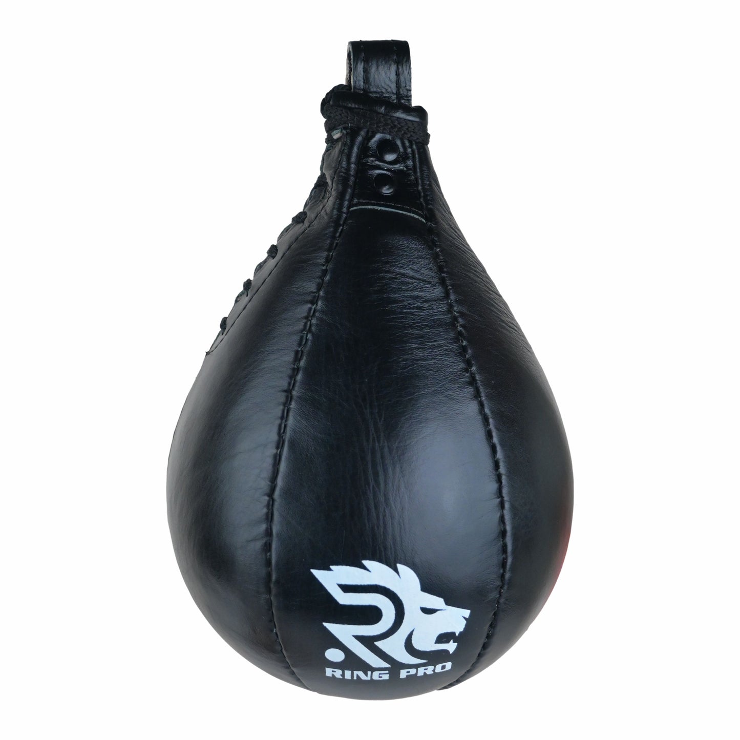 Ring Pro Speed Ball – Genuine Cowhide Leather, Air-Fillable (White & Black)