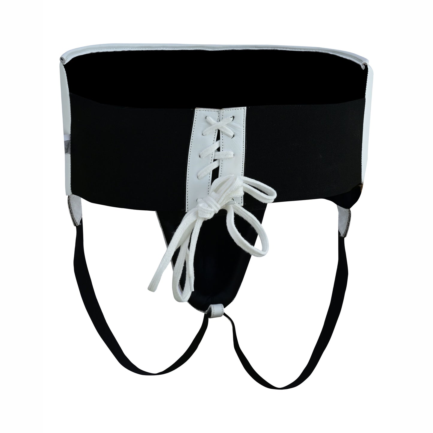 Aura 100 Series Genuine Leather Groin Guard – Lace-Up Closure Top & Back – Boxing & MMA